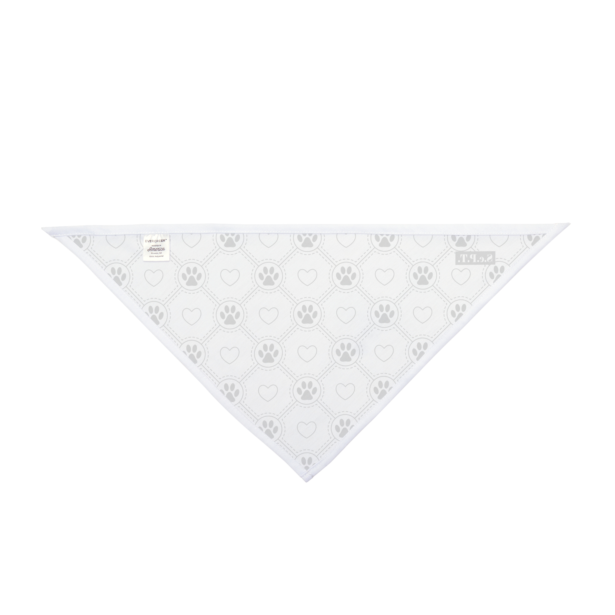 Black & White Heart & Paw Print Pet Bandana - (S.e.P.T.™) - Image 4