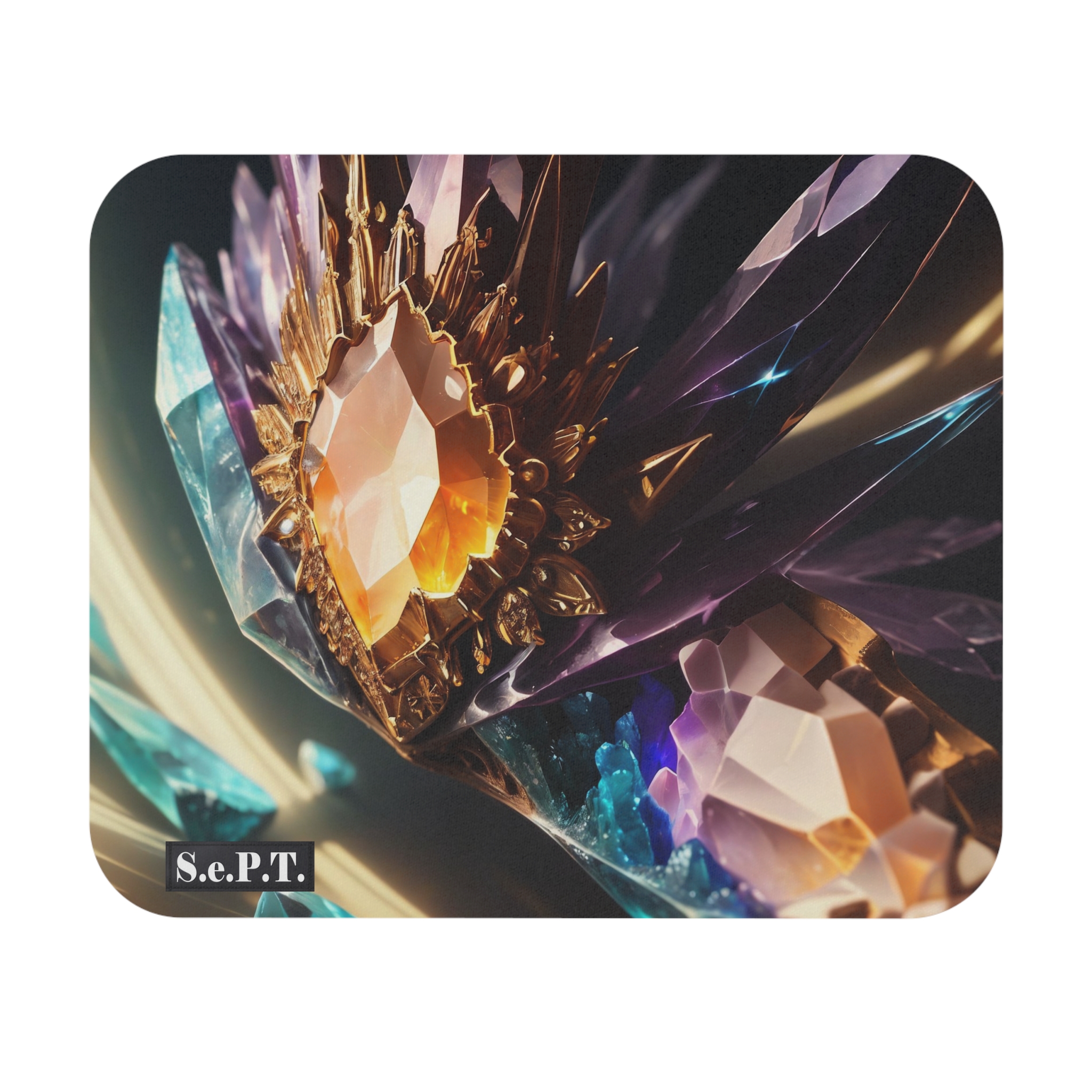 Jewelled Colorful Faceted Gemstones - Mouse Pad - (S.e.P.T.)