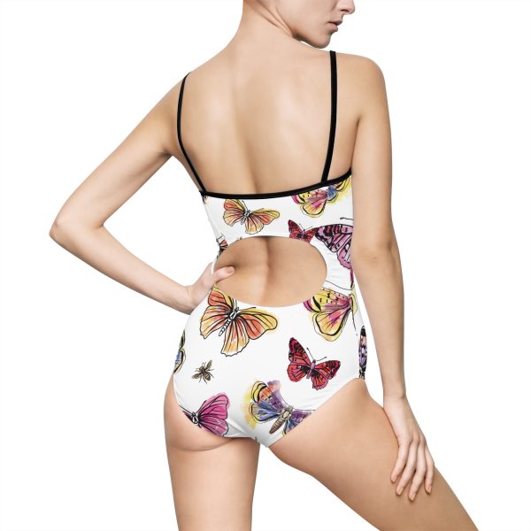 Flutter Watercolor Butterfly Women's One-piece Swimsuit (AOP) - Image 2