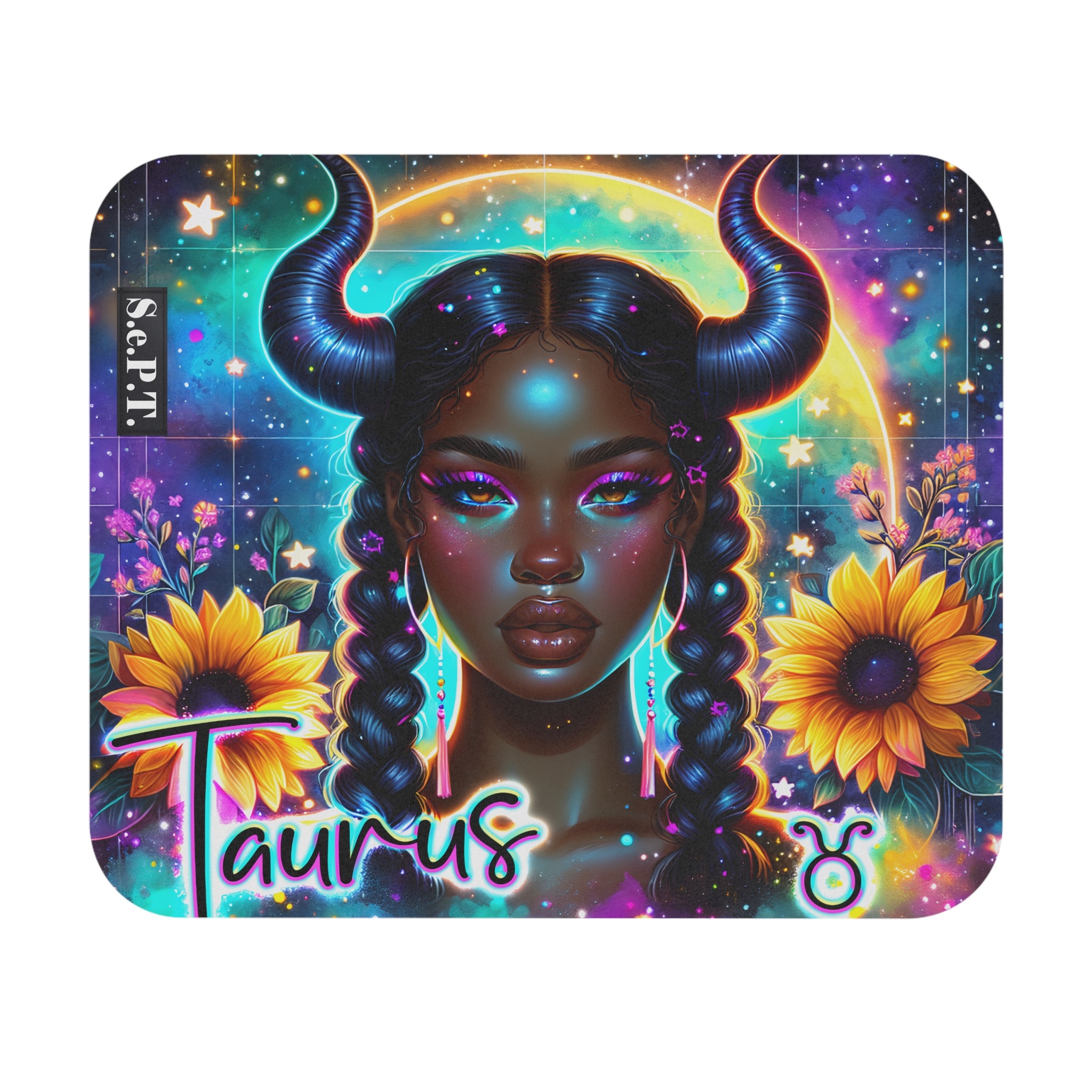 Taurus (Black Woman) - 9x8 Mouse Pad - (S.e.P.T.)