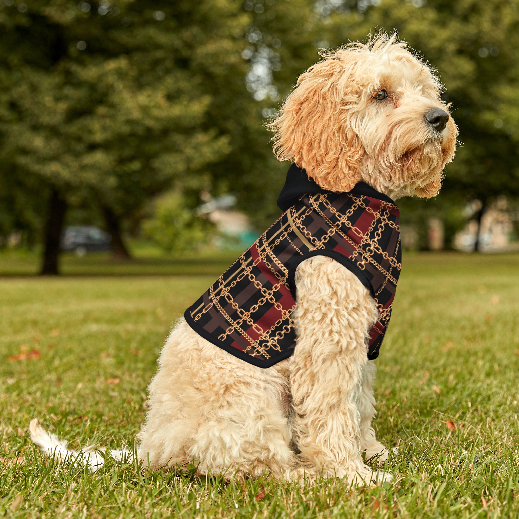 Regal Tartan Chain Plaid Print Cat Dog Pet Hoodie - (S.e.P.T.™) - Image 8
