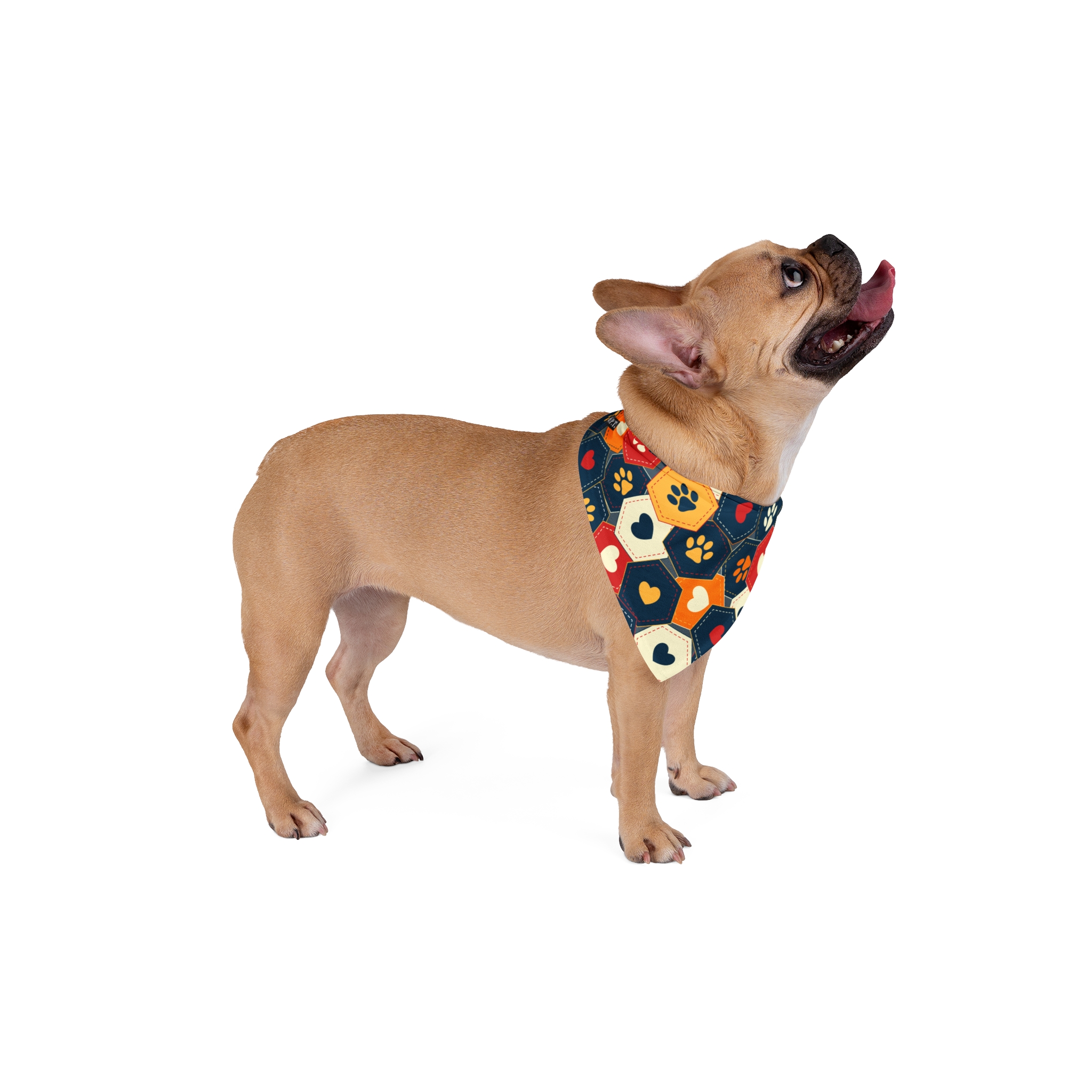 Red, Orange & Blue Pet Lover Hexagon Pet Bandana - (S.e.P.T.™)