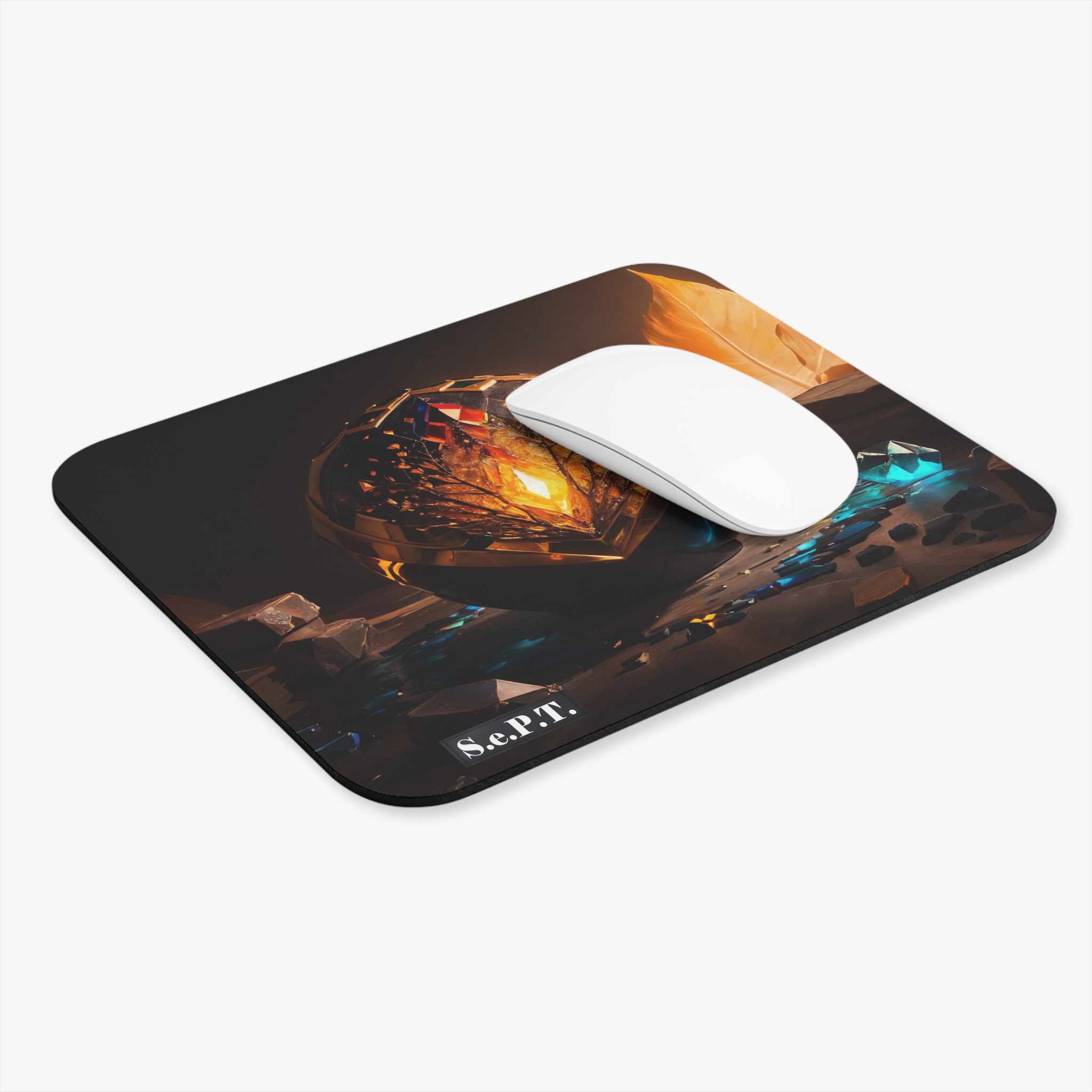 Mystical Jewelled Glowing Citrine Gemstone Orb - Mouse Pad - (S.e.P.T.) - Image 3