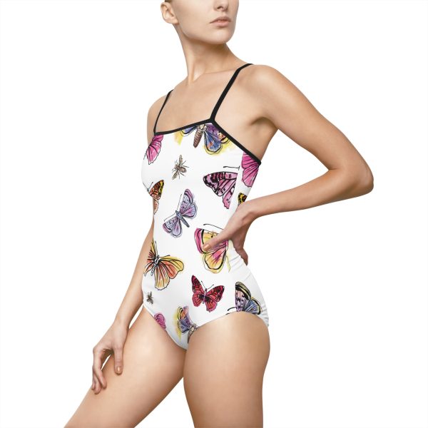 Flutter Watercolor Butterfly Women's One-piece Swimsuit (AOP) - Image 4