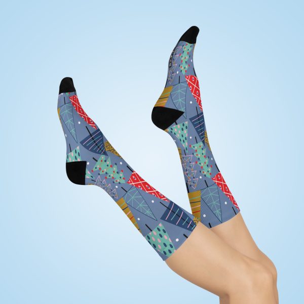 Blue Holiday Cheer Cushioned Crew Socks (S.e.P.T.) - Image 2