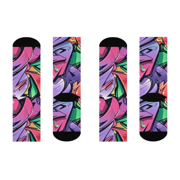 Fresh Tag Graffiti Cushioned Crew Socks - Image 4
