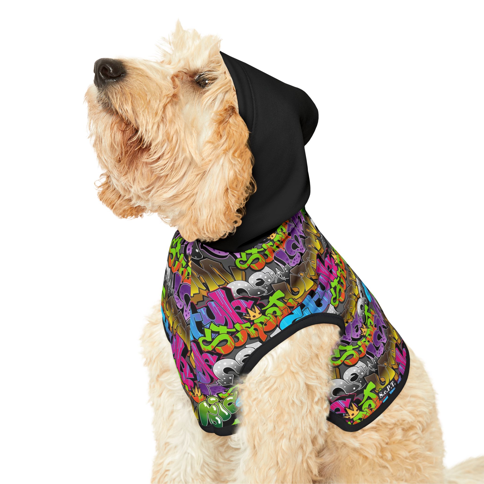 Urban Graffiti Wall Print Cat & Dog Pet Hoodie - (S.e.P.T.™) - Image 7