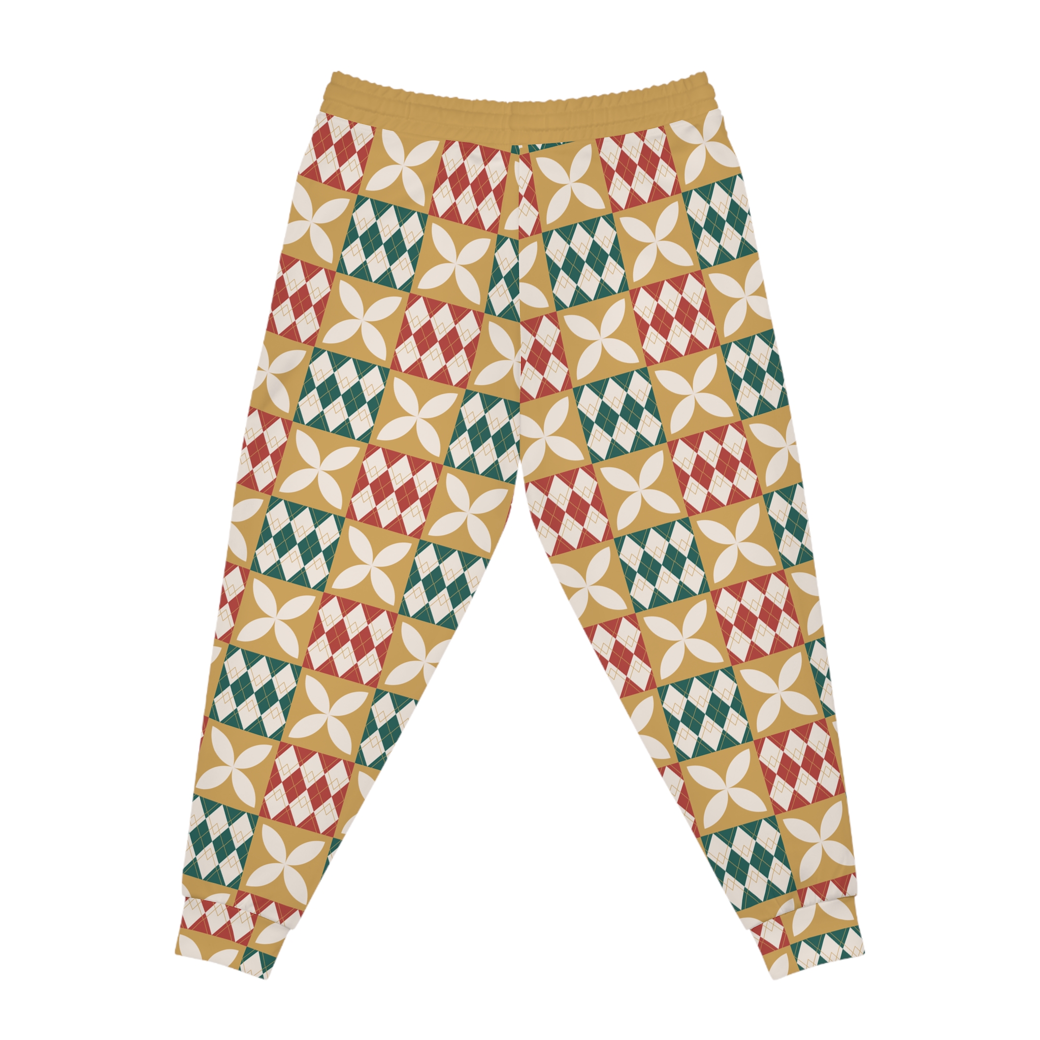 Warm Tones Holiday Harlequin Quilt Pattern w/Treasure Pockets™ Athletic Joggers (S.e.P.T.™) - Image 5