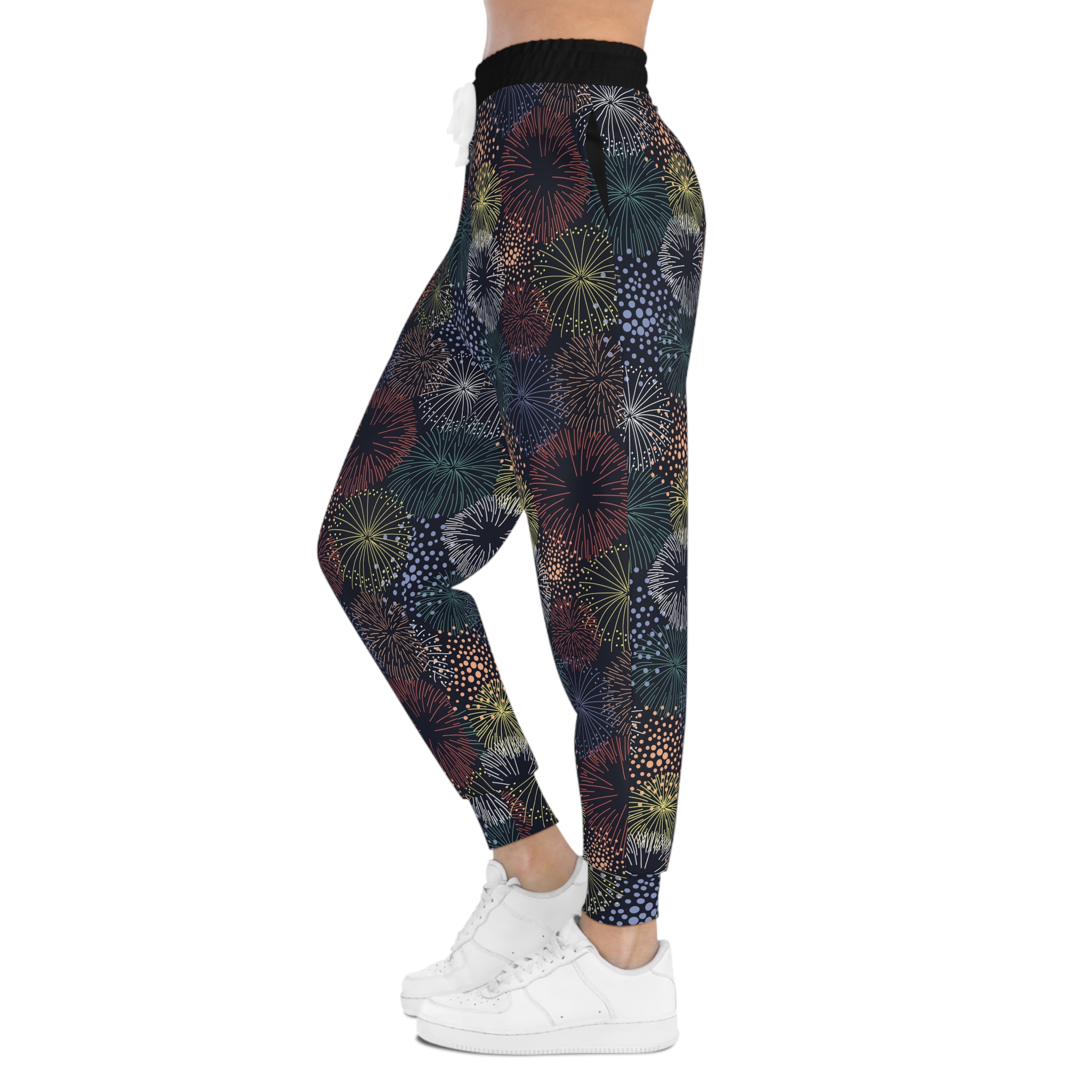 Dark Celebration Fireworks Print Athletic Joggers (S.e.P.T.™)