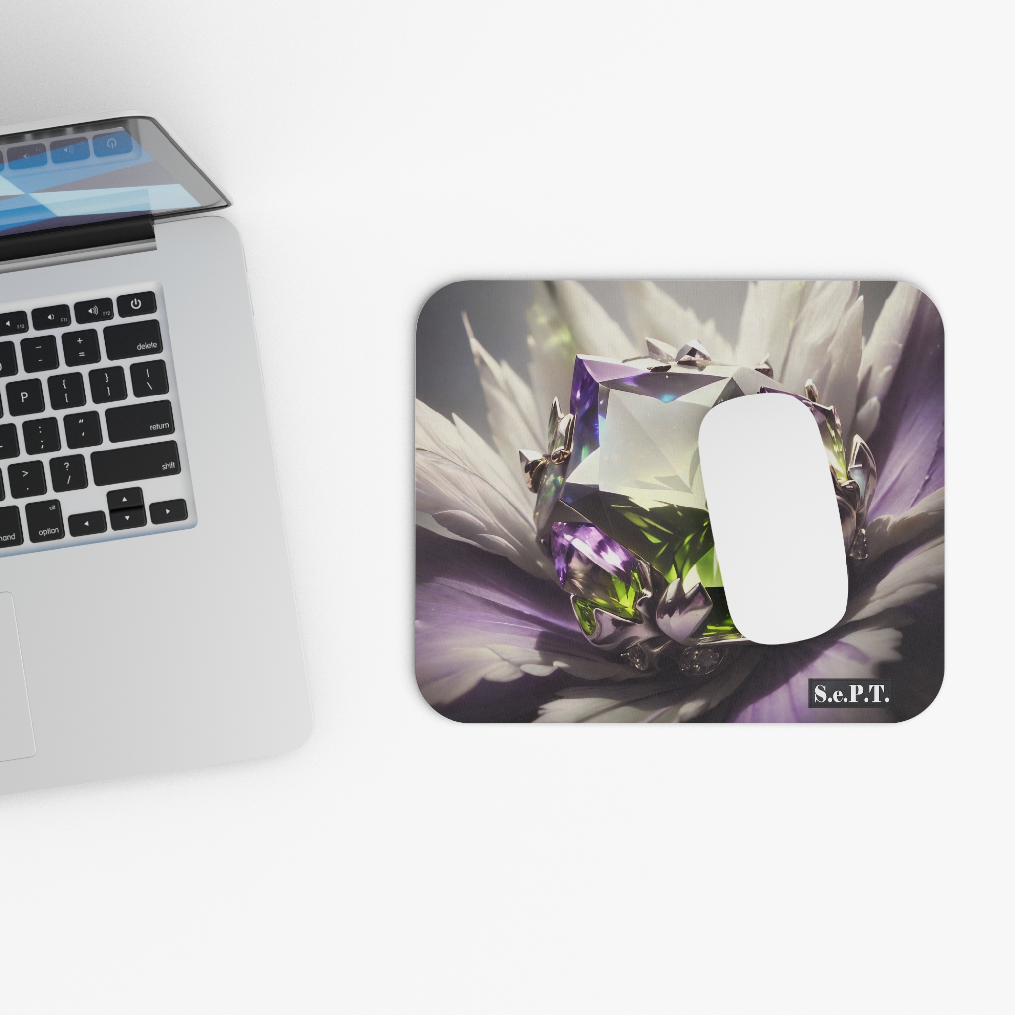 Elegant Gem-Themed Mouse Pad - Luxurious Floral Design - (S.e.P.T.) - Image 4