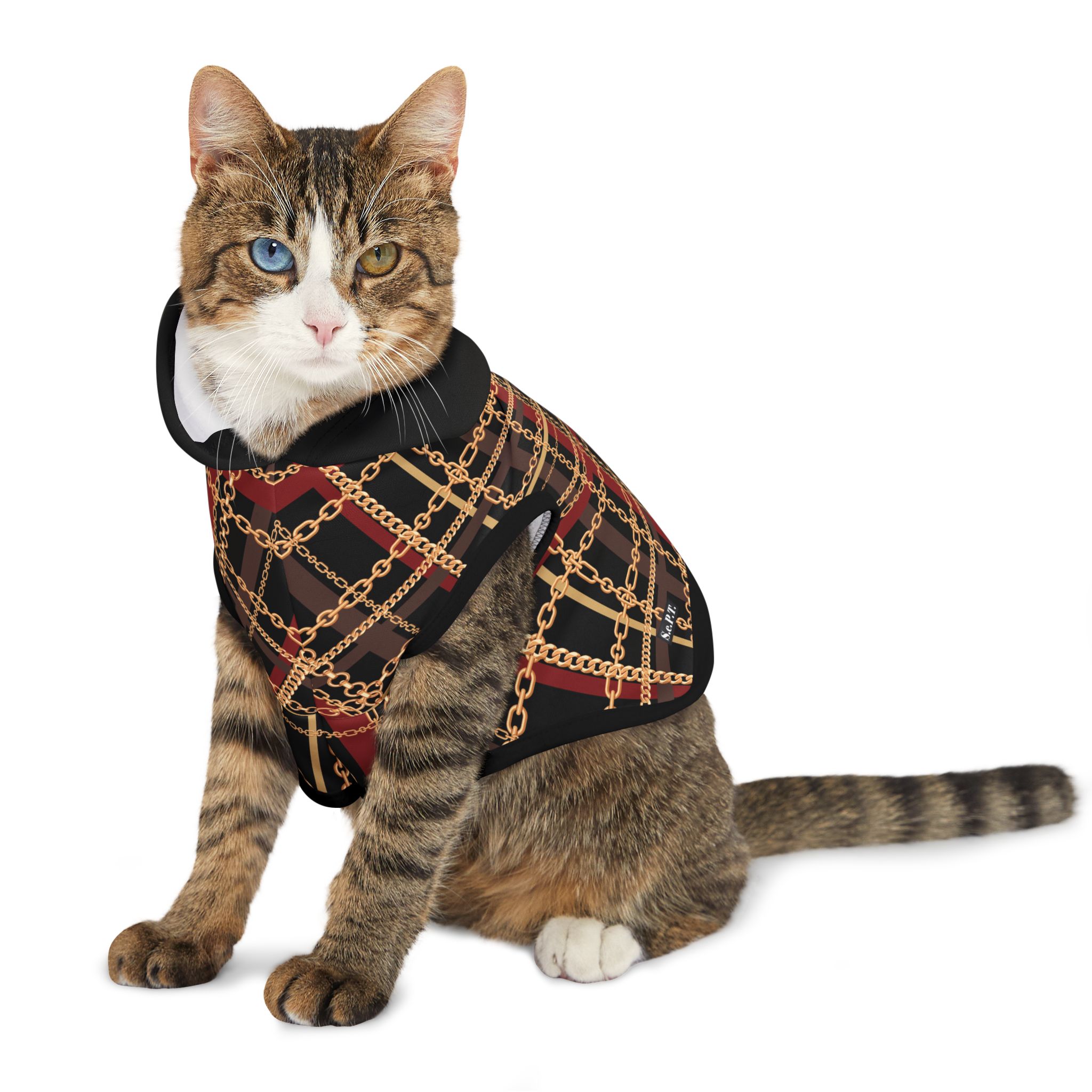 Regal Tartan Chain Plaid Print Cat Dog Pet Hoodie - (S.e.P.T.™) - Image 6