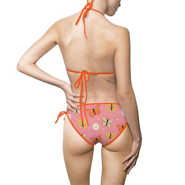 70s Retro Groovy Butterfly & Daisy Women's Bikini Swimsuit (AOP) - Image 3