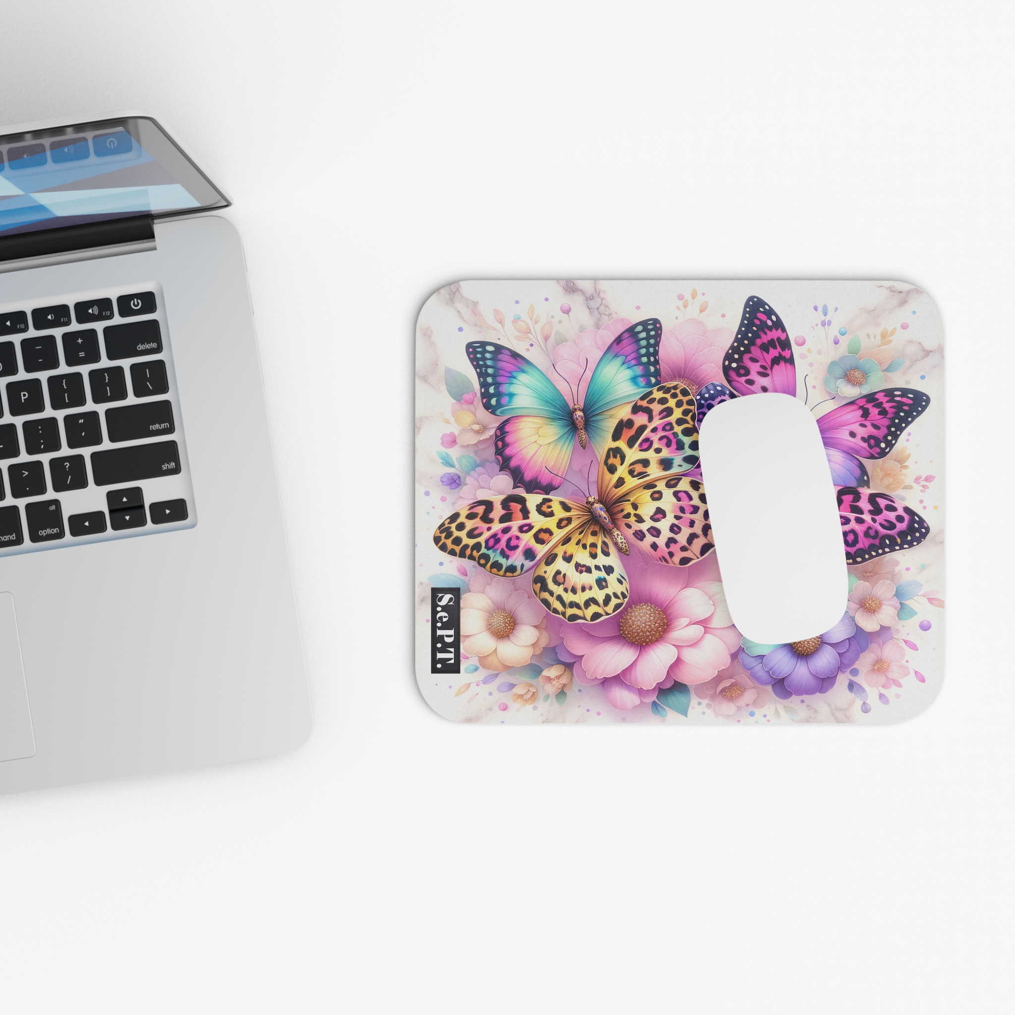 3D Butterflies (Design 39) - 9x8 Mouse Pad - (S.e.P.T.™) - Image 4
