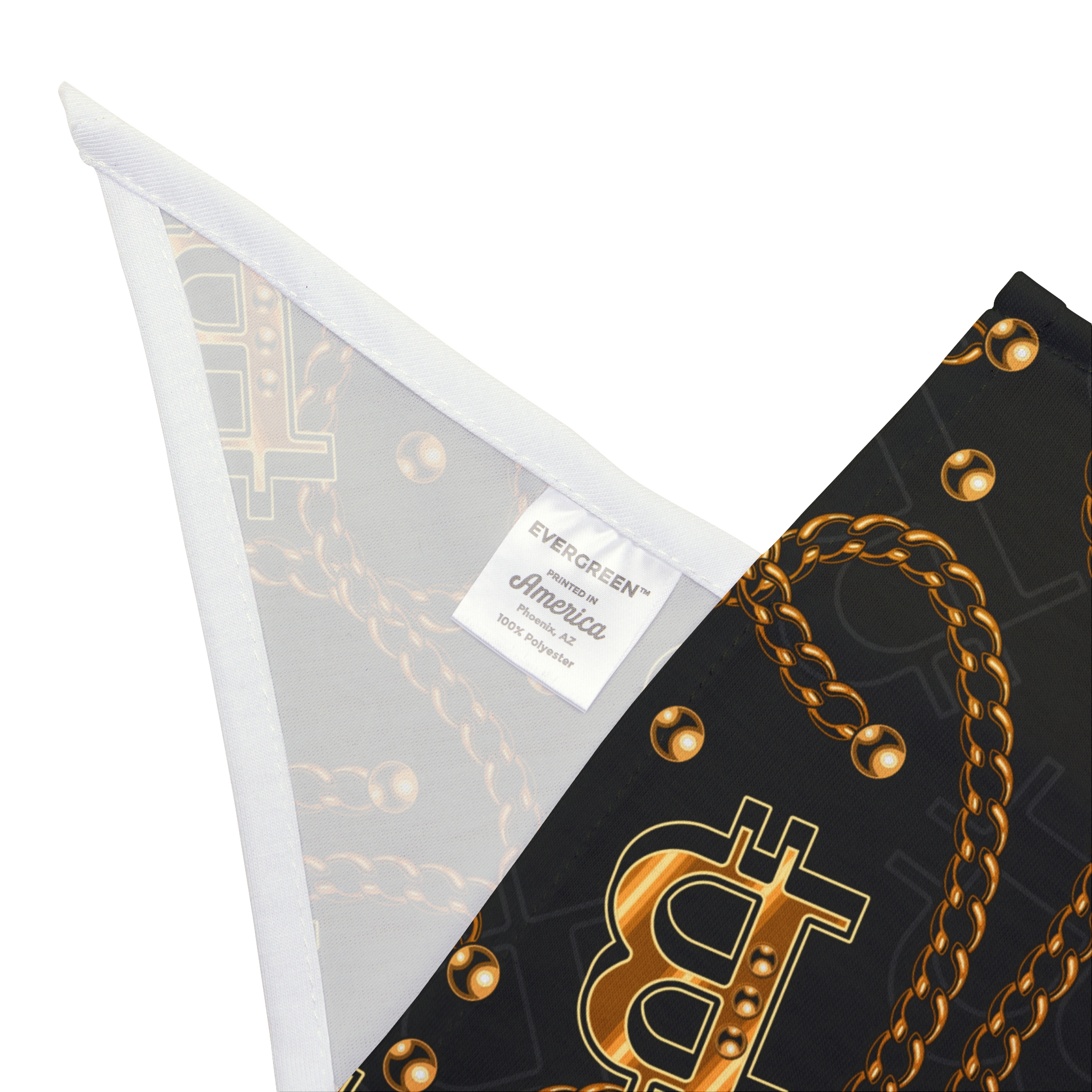 Gold Chain Link Bitcoin Pet Bandana - (S.e.P.T.™) - Image 4