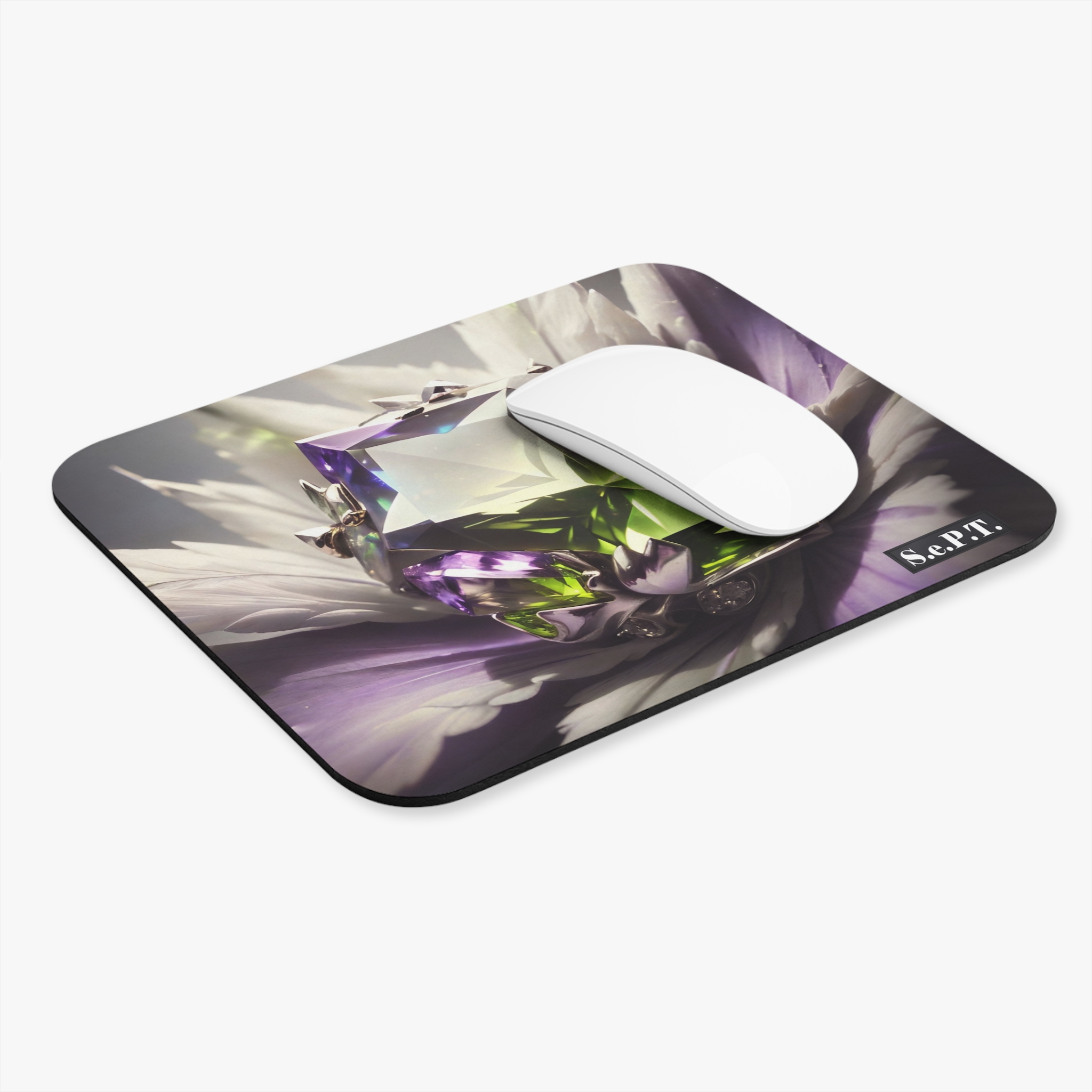 Elegant Gem-Themed Mouse Pad - Luxurious Floral Design - (S.e.P.T.) - Image 3