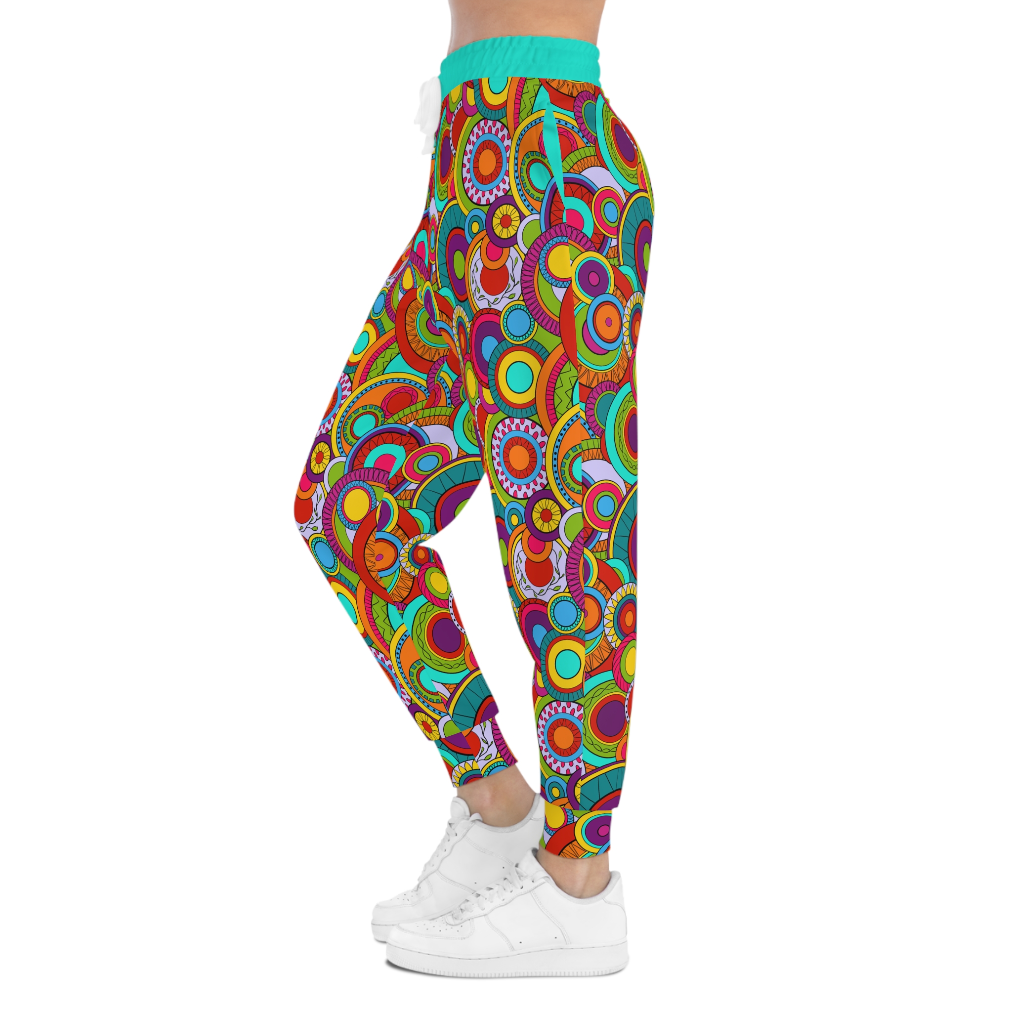 Groovy Swirl Mandala Print #1 Athletic Joggers (S.e.P.T.™)
