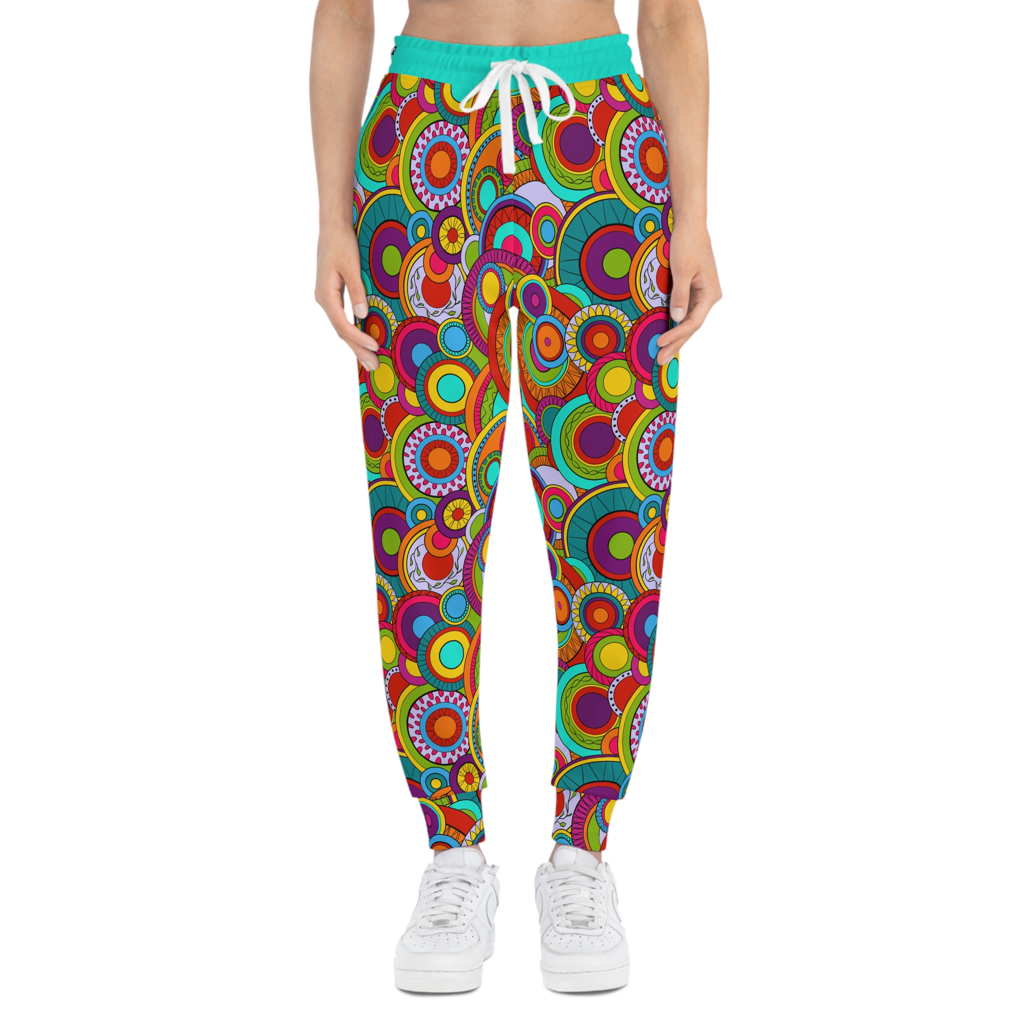 Groovy Swirl Mandala Print #1 Athletic Joggers (S.e.P.T.™) - Image 2