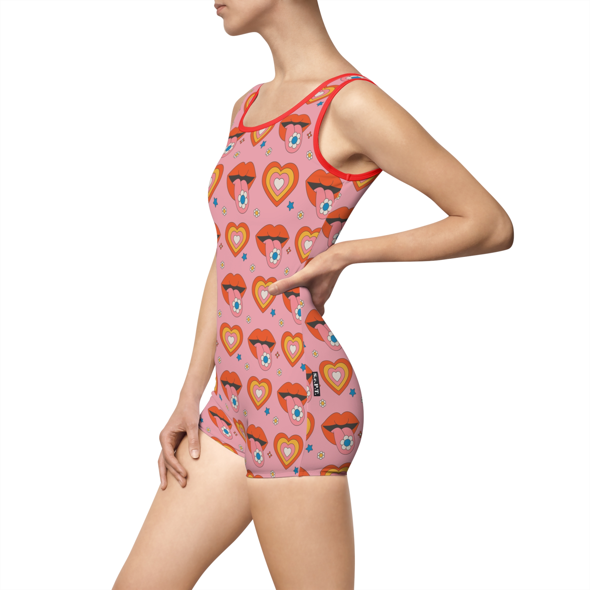 Groovy Flower Power Kiss Women's Vintage Swimsuit (S.e.P.T.™) - Image 4