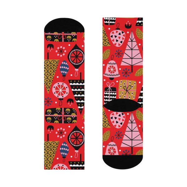 Red Holiday Cheer Cushioned Crew Socks - Image 5