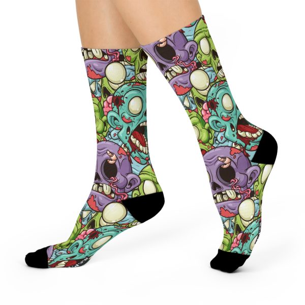 Brain Freeze! Cartoon Zombie Cushioned Crew Socks (S.e.P.T.) - Image 3
