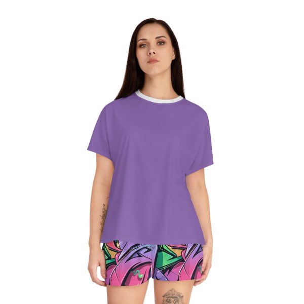 Fresh Tag Graffiti Women's Short Pajama Set (AOP)
