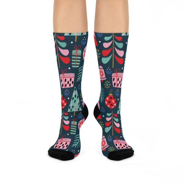 Holiday Cheer (Design #2) Cushioned Crew Socks