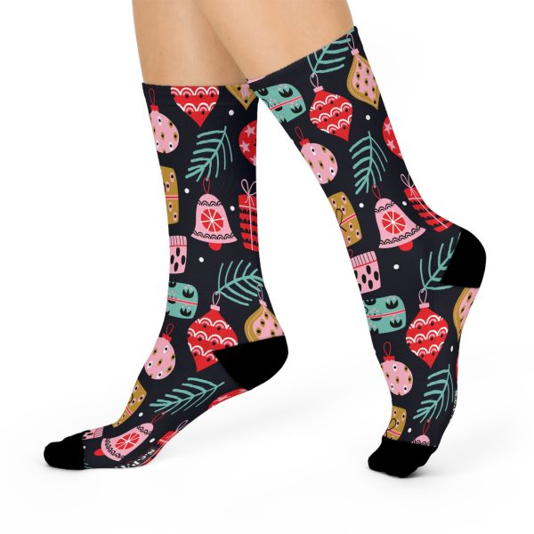 Holiday Cheer Ornaments (Design #2) Cushioned Crew Socks (S.e.P.T.) - Image 3