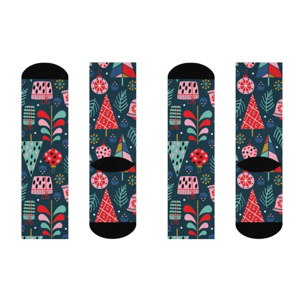 Holiday Cheer (Design #2) Cushioned Crew Socks - Image 4