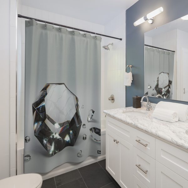 Black & White - DIAMONDS - Shower Curtain - (S.e.P.T.) - Image 3