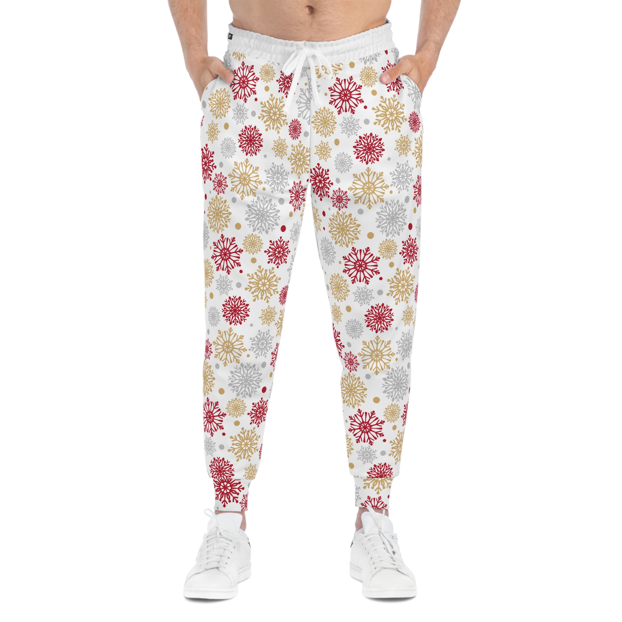 Holly Jolly Gold & Silver Snowflake Athletic Joggers (S.e.P.T.) - Image 2