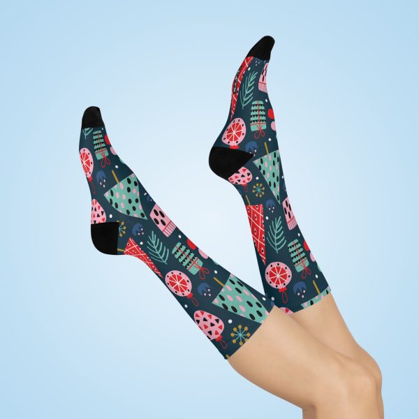 Holiday Cheer (Design #2) Cushioned Crew Socks (S.e.P.T.) - Image 2
