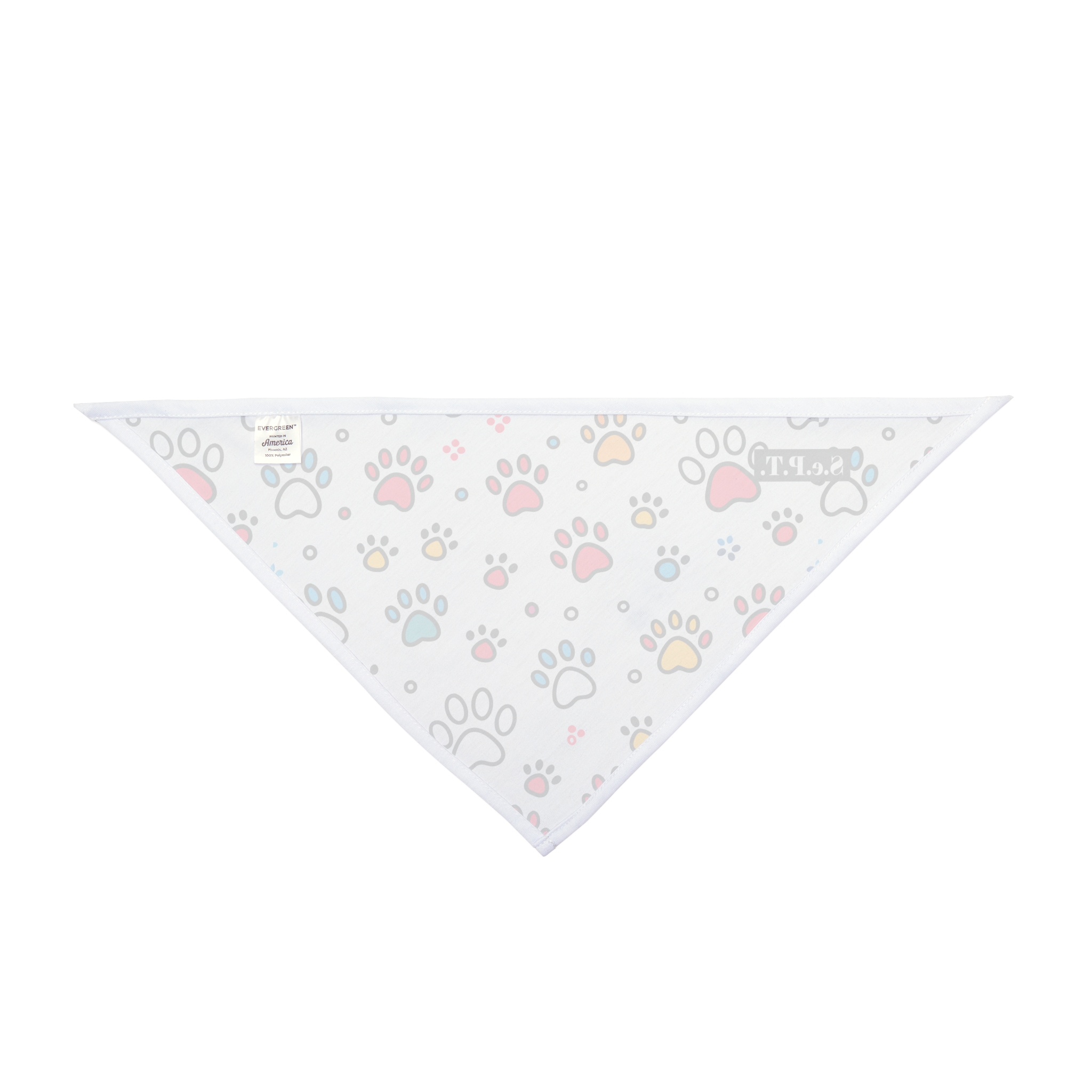 Vibrant Doodle Paw Prints Pet Bandana - (S.e.P.T.™) - Image 4