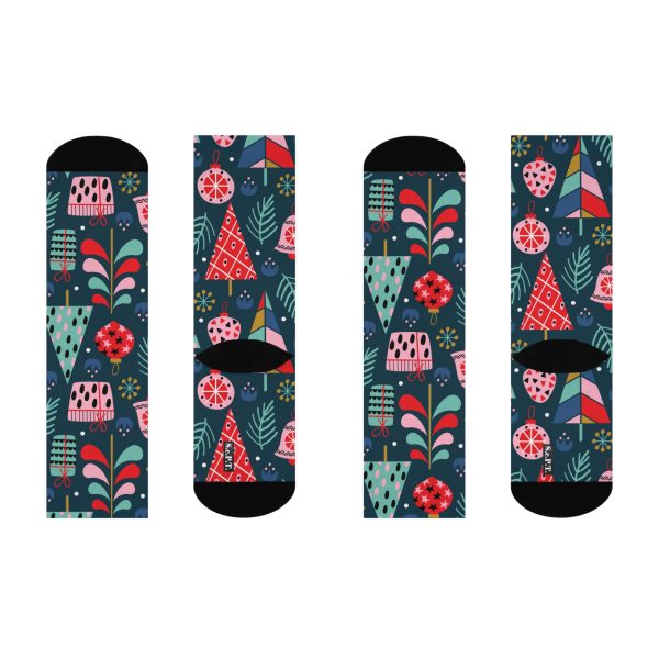 Holiday Cheer (Design #2) Cushioned Crew Socks (S.e.P.T.) - Image 4