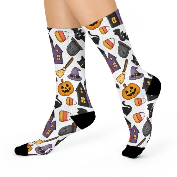 Spooky Cute Halloween (Design 2) Cushioned Crew Socks (S.e.P.T.) - Image 3