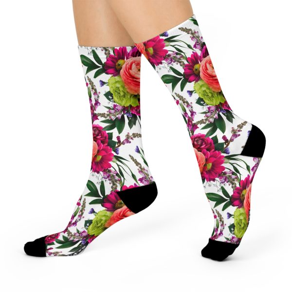 Luxe Botanical Print Cushioned Crew Socks (S.e.P.T.) - Image 2