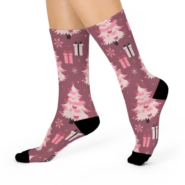 Pink Holiday Dreams Cushioned Crew Socks (S.e.P.T.) - Image 2