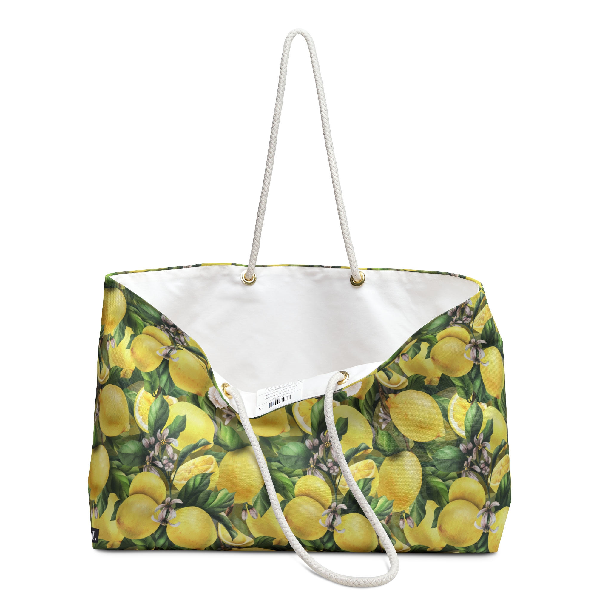 Bright Citrus Lemon Garden Pattern Weekender Bag (S.e.P.T.™) - Image 3