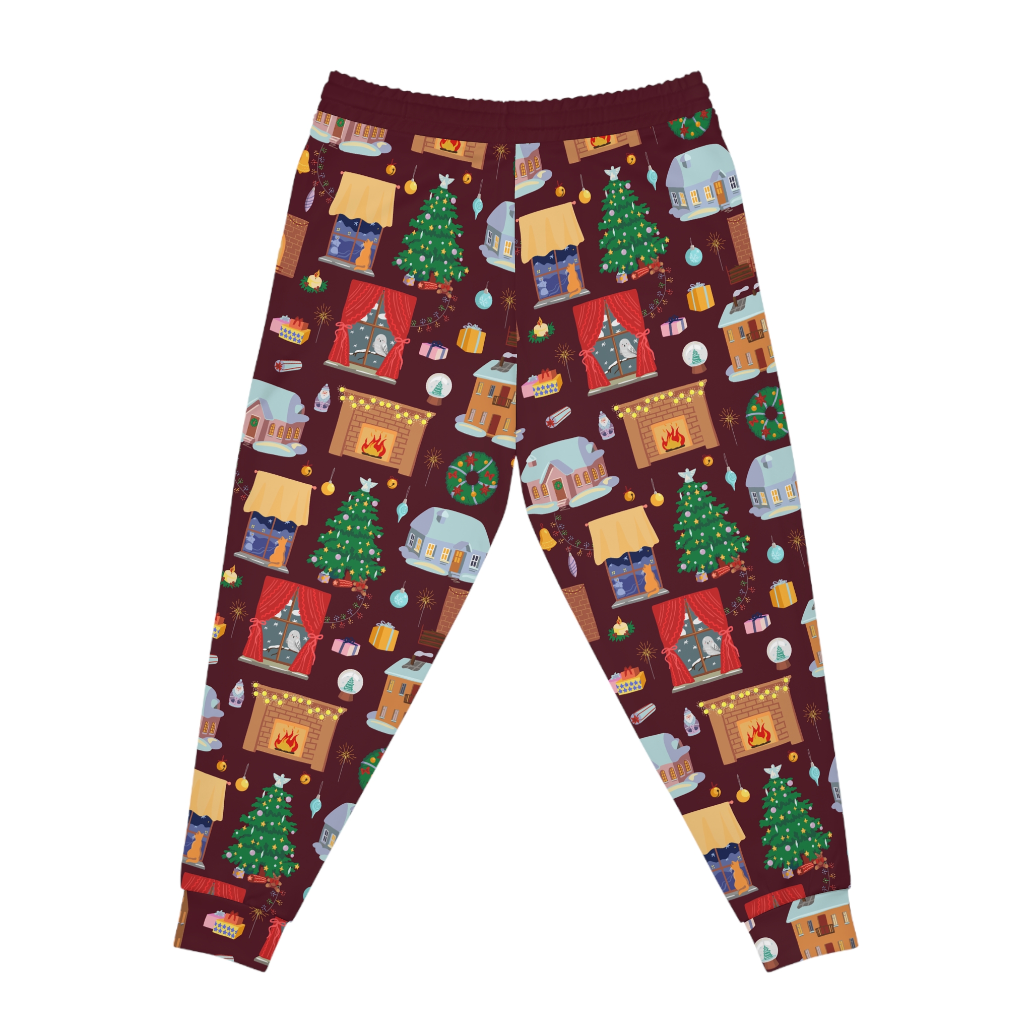 Cozy Christmas Village Holiday Print w/Treasure Pockets™ Athletic Joggers (S.e.P.T.™) - Image 5