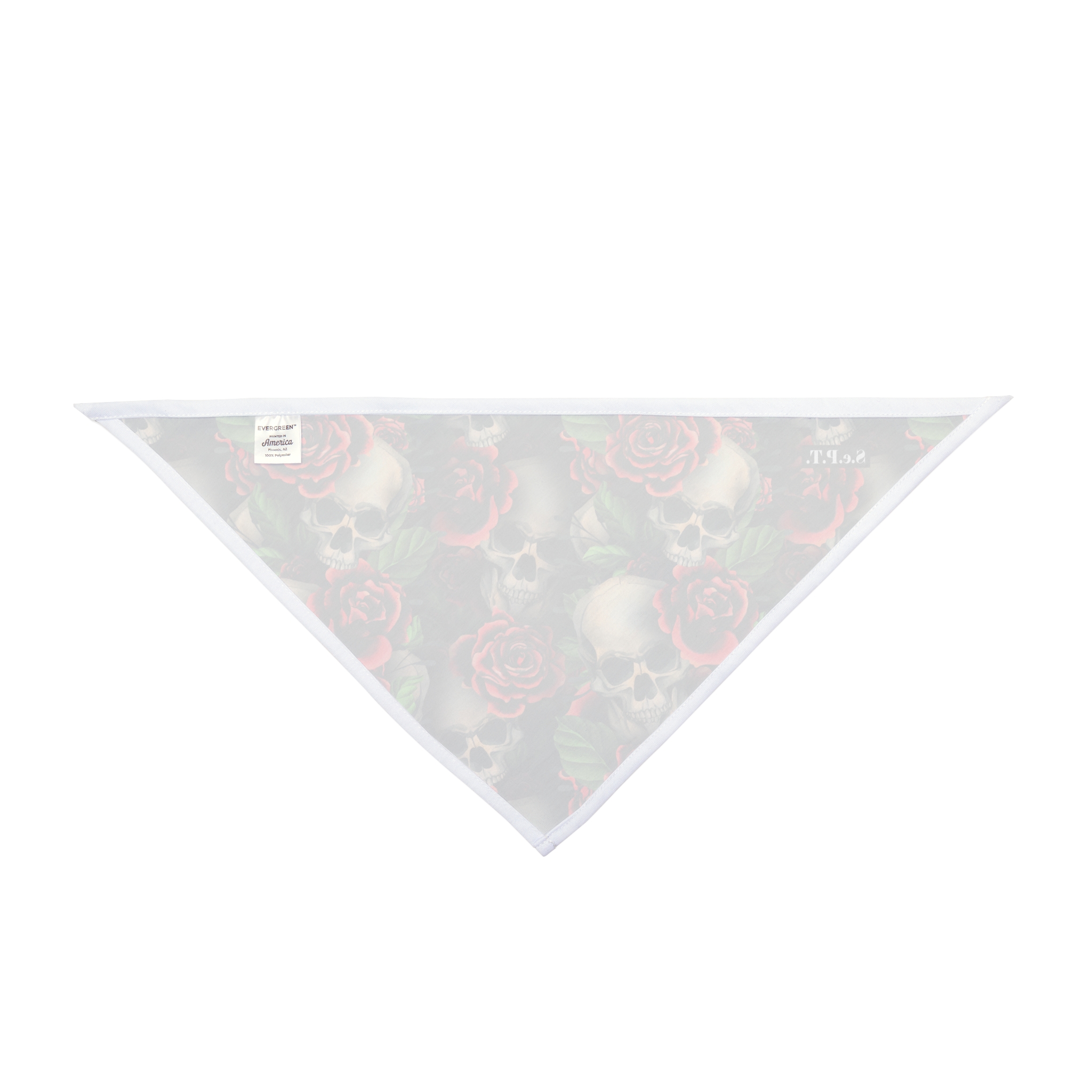 Gothic Skulls & Red Roses Print Dog Pet Bandana - (S.e.P.T.™) - Image 3