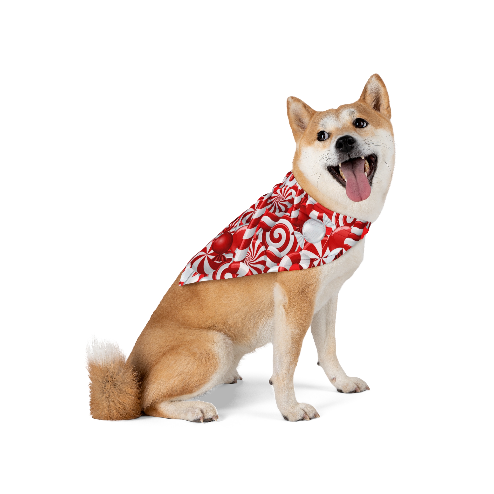Christmas Peppermint Candy Pet Bandana - (S.e.P.T.™) - Image 2