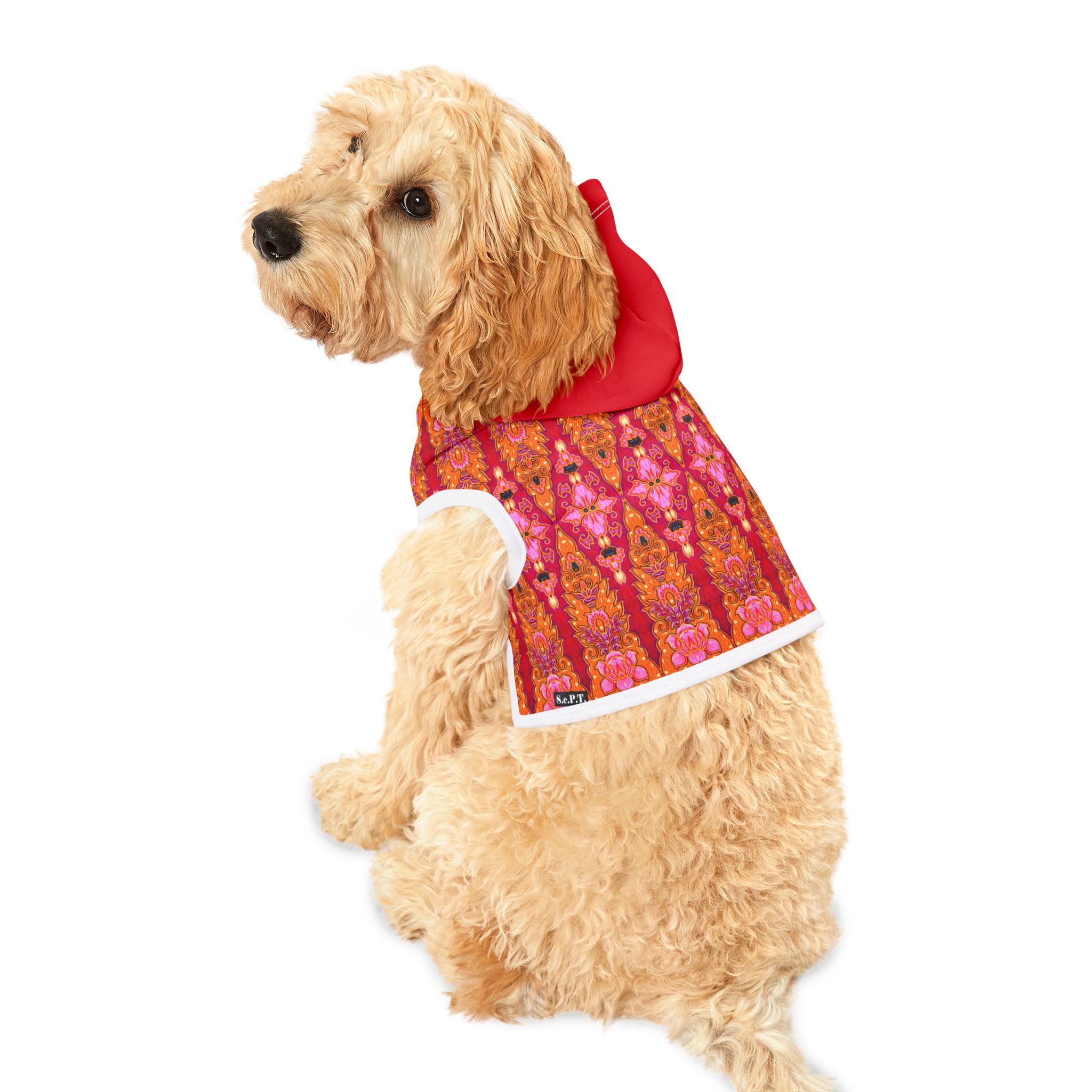 Bohemian Bright Fuchsia & Orange Geometric Pattern Cat & Dog Pet Hoodie - (S.e.P.T.™)