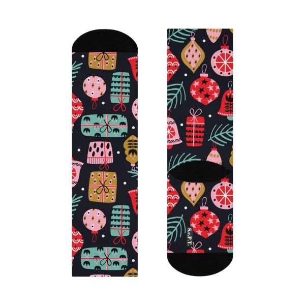 Holiday Cheer Ornaments (Design #2) Cushioned Crew Socks (S.e.P.T.) - Image 5