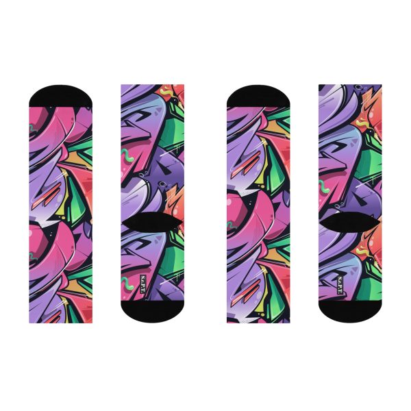 Fresh Tag Graffiti Cushioned Crew Socks (S.e.P.T.) - Image 3