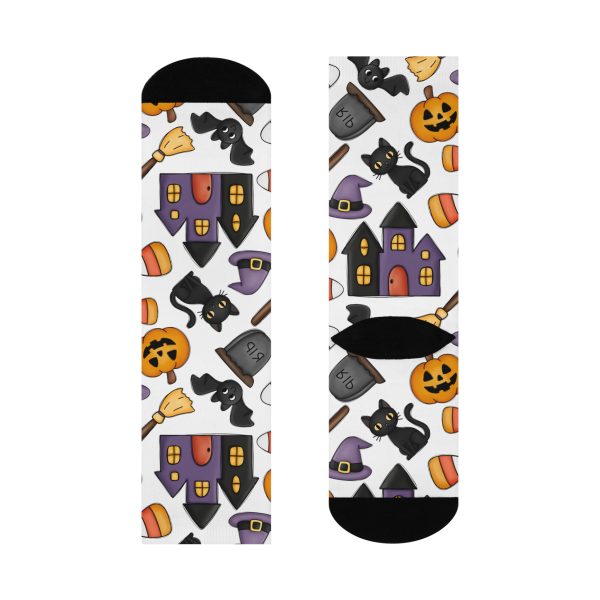 Spooky Cute Halloween (Design 2) Cushioned Crew Socks - Image 5