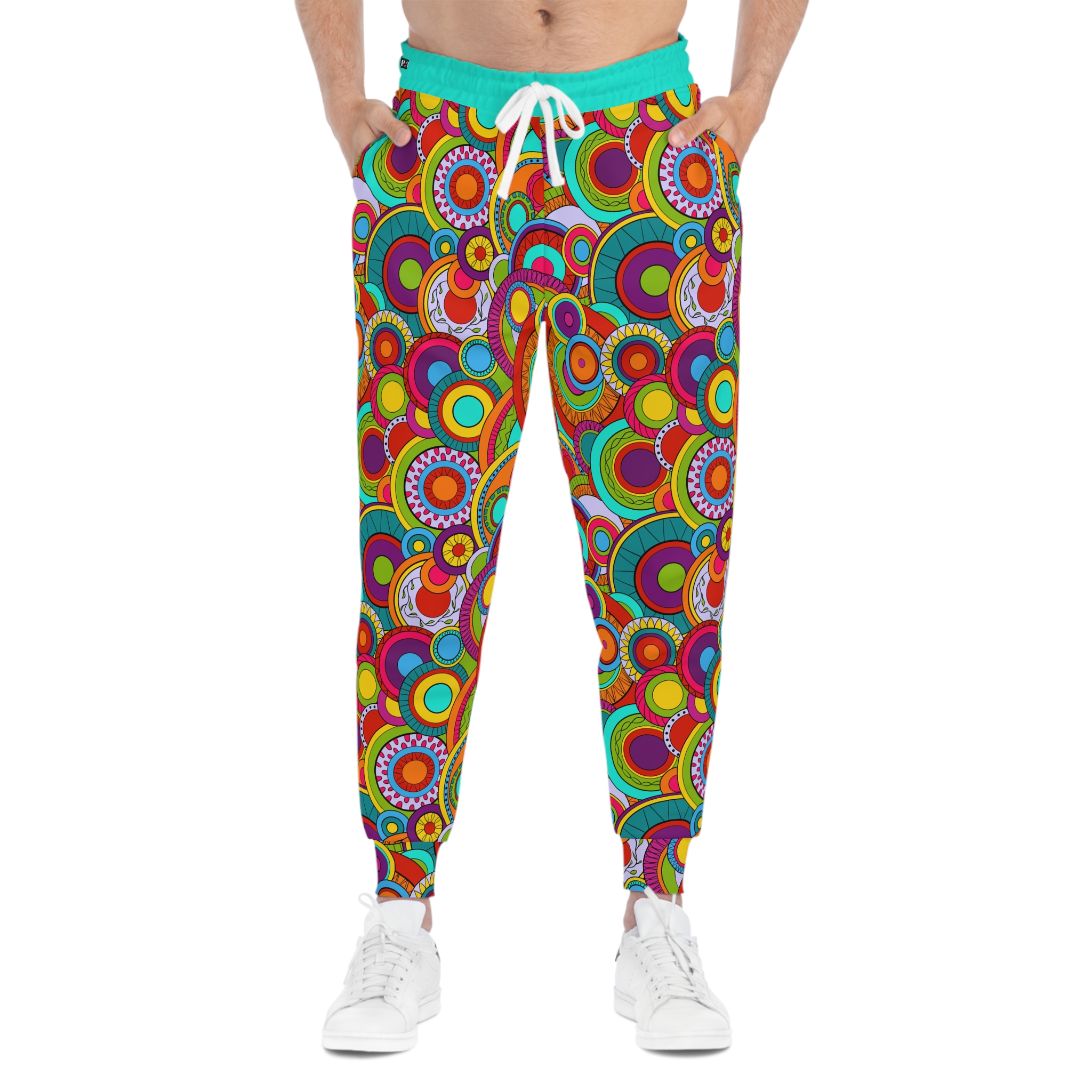Groovy Swirl Mandala Print #1 Athletic Joggers (S.e.P.T.™) - Image 3