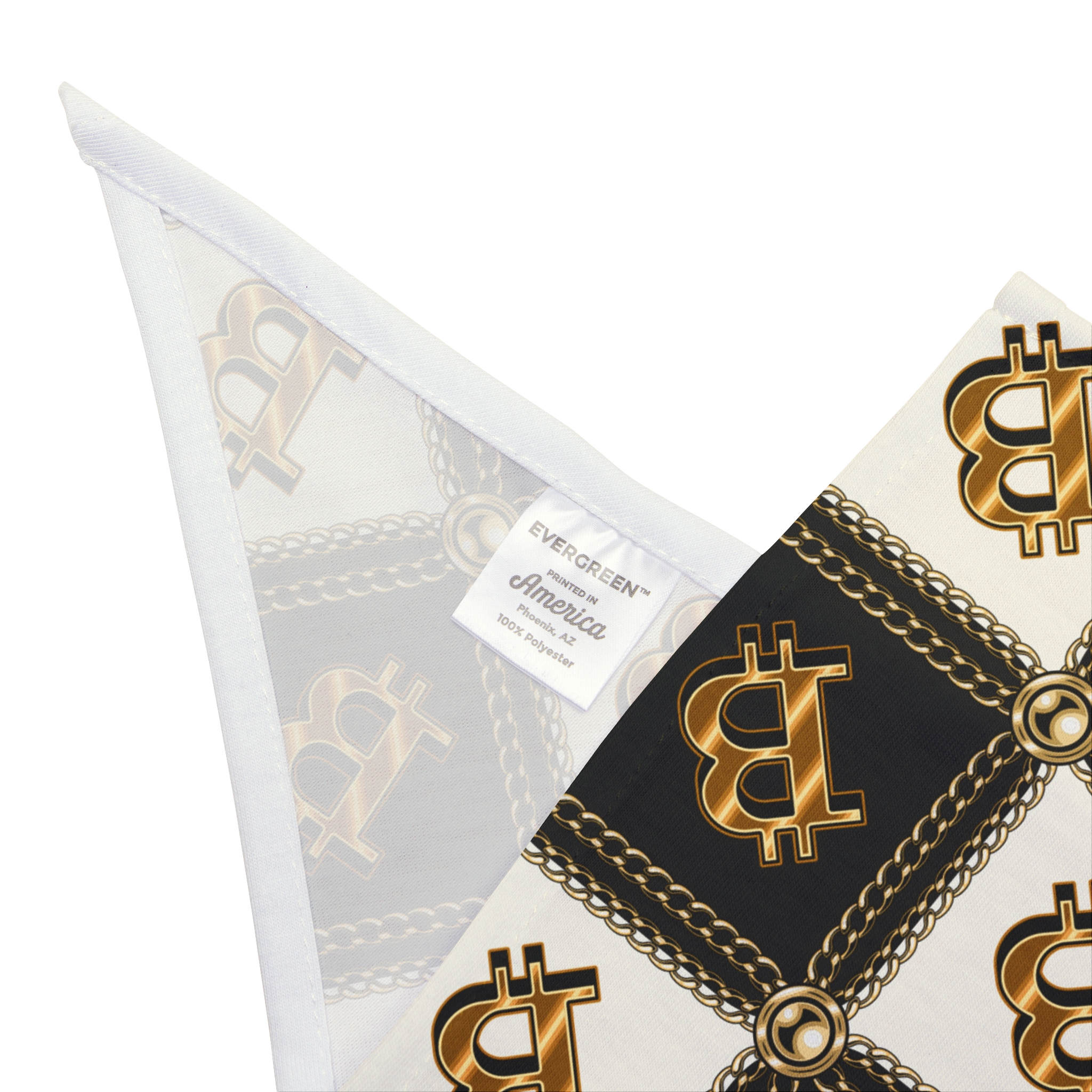 Luxury Bitcoin Crypto Quilted Chain Pet Bandana - (S.e.P.T.™) - Image 5