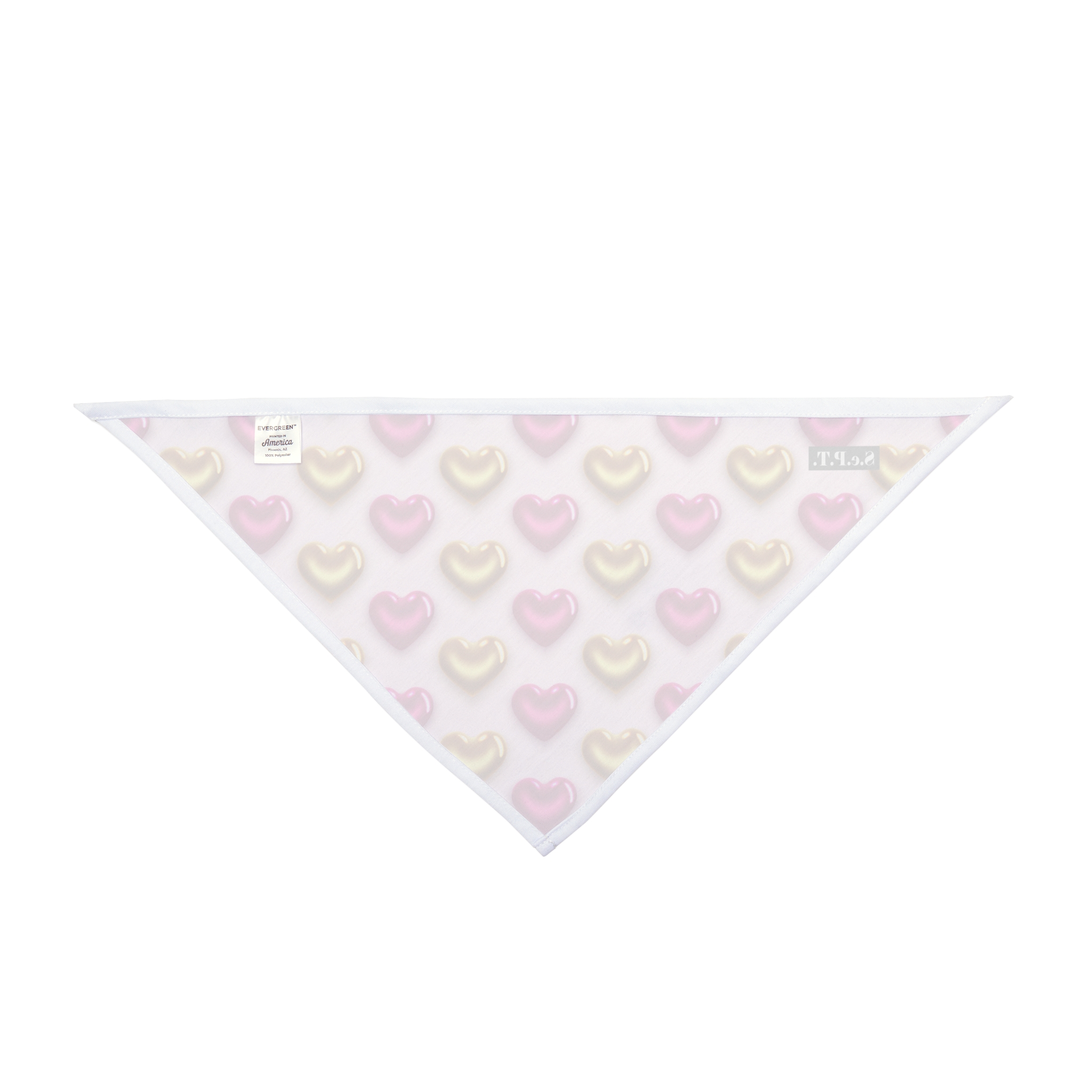 Glossy Pink & Gold Hearts Pattern Pet Bandana - (S.e.P.T.™) - Image 5