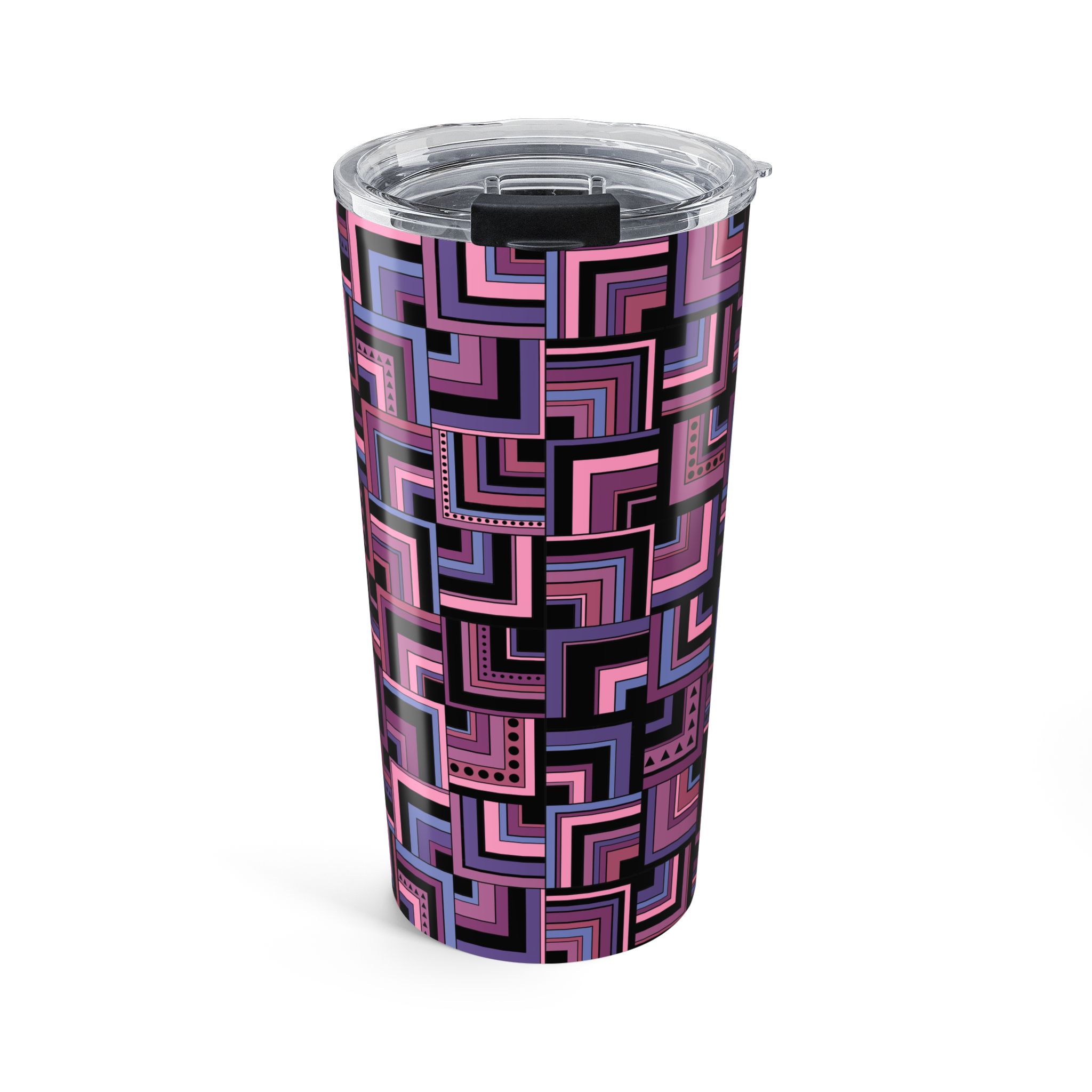 Purple Retro Corner Block Geometric Print - Tumbler 20oz - (S.e.P.T.™)