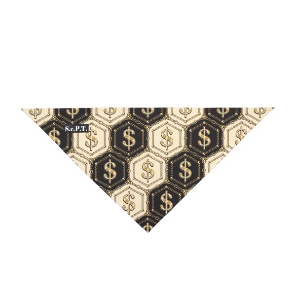 Honeycomb Dollar Sign Tile Pattern Pet Bandana - (S.e.P.T.)