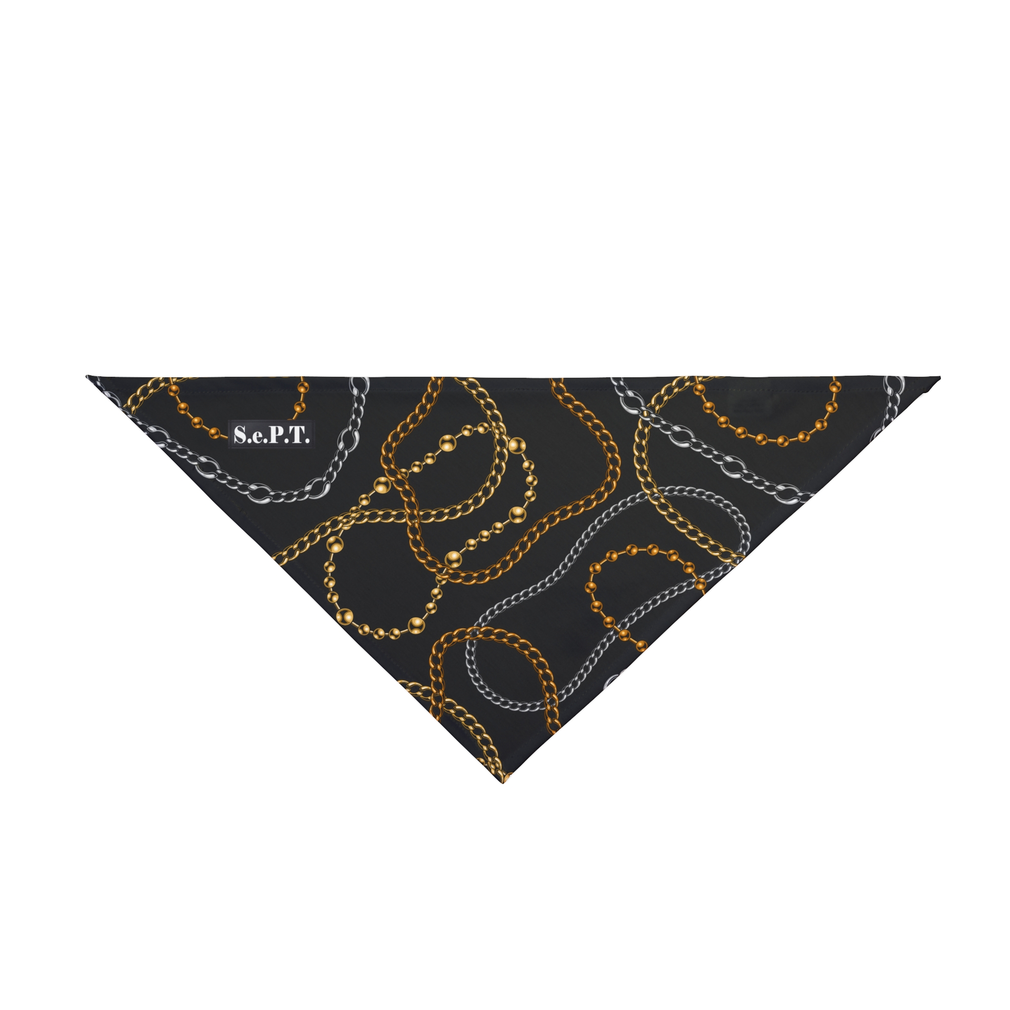 Mixed Metal Chain and Rope Pattern Pet Bandana - (S.e.P.T.) - Image 6